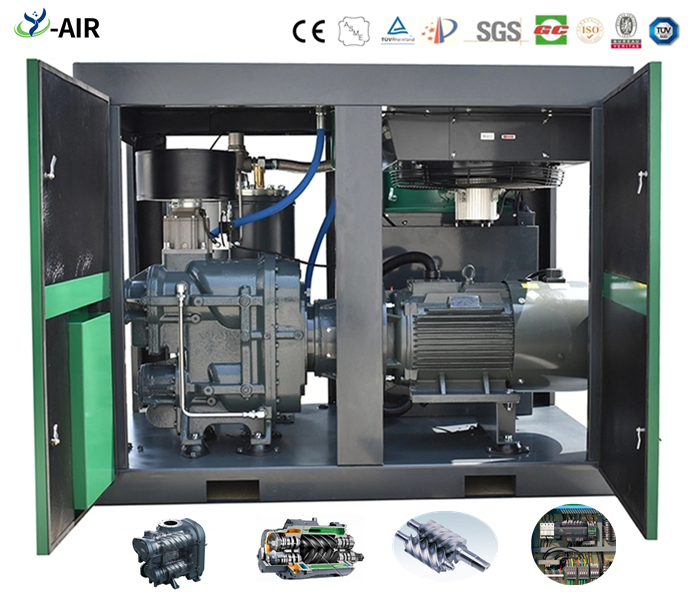 55kw 75HP Two-stage compression screw type air compressor - 副本