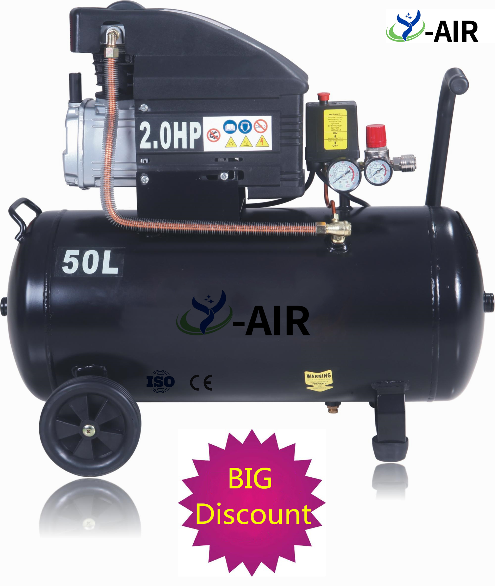 3hp 2.2kw silent oil free air compressor 