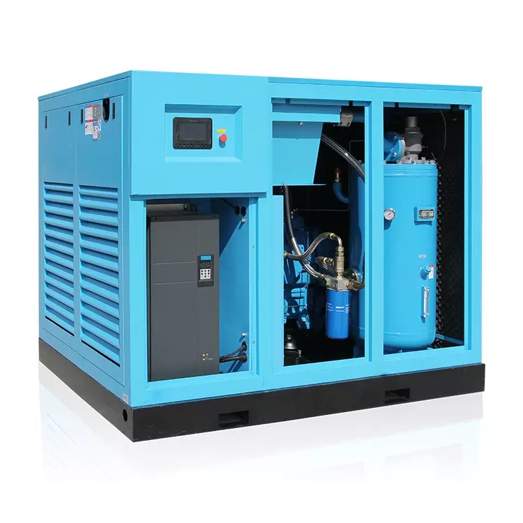 75KW 100HP 110KW 150HP two stage high pressure screw air compressor Direct Drive industrial air compressor